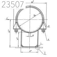 Опора неподвижная хомутовая Т12.06 76х200 мм