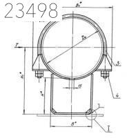 Опора неподвижная хомутовая Т12.27 273х200 мм