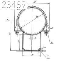 Опора неподвижная хомутовая Т12.08 89х150 мм