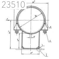 Опора неподвижная хомутовая Т12.29 325х150 мм