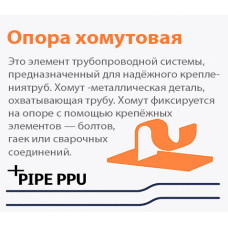 Что значит хомутовая у (Опора неподвижная хомутовая Т12.05 76х150 мм)