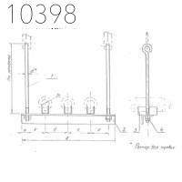 Подвеска трех труб с изоляцией 45 мм 0312.22.00.000-02 СБ