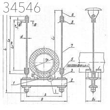 Подвеска жесткая горизонтальных трубопроводов 1220 мм 307,2 кг ТС-680.00.000-16