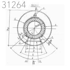 Скользящая подкладная опора в футляре для труб в ППУ ФСО1 159-315-426